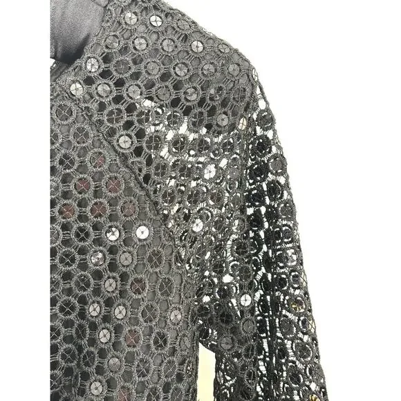 NWOT Designer Lily Pulitzer Black Sequin Aaliyah Dress Size 4 - Picture 12 of 16